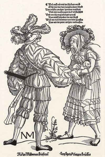 Schoen, Erhard (1535): Büchsenschütze und sein Weib