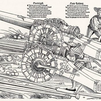 Schoen, Erhard (1535): Das Richten zweier Geschütze
