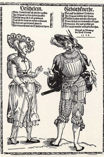 Schoen, Erhard (1535): Landsknecht und sein Weib 2